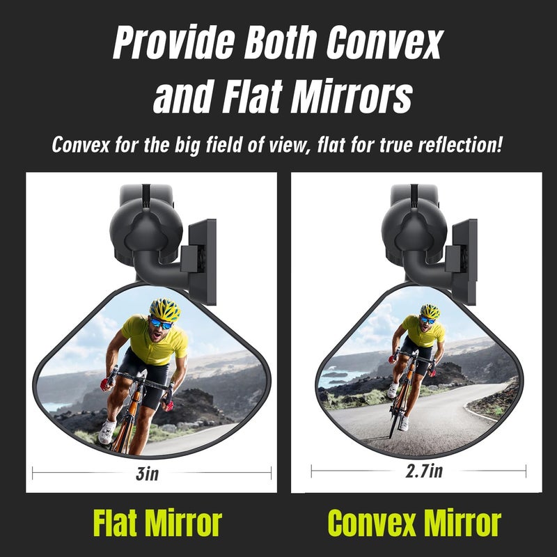 PidZoom Bike Helmet Mirror for Cycling- 360° Adjustable and Rotatable Safe Rearview Mirror for Bicycle Riding Accessories and Other Outdoor Activities, Easy to Install - Image 3